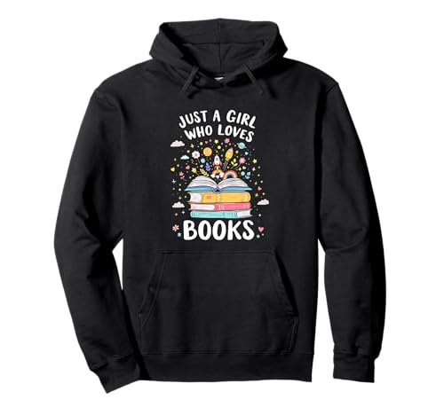 Nur EIN Mädchen, das Bücher liebt, verträumtes Lesen, süßer Bücherwurm Pullover Hoodie von Funny Book Enthusiast Bookworm Story Lovers