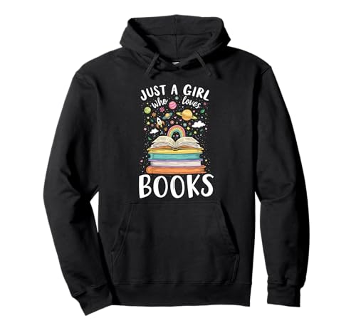 Nur EIN Mädchen, das Bücher liebt Feminine Leserin Süßer Bücherwurm Pullover Hoodie von Funny Book Enthusiast Bookworm Story Lovers