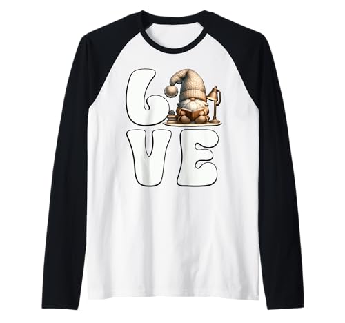 Book Lover GNOME Graphic for Women and Men Who Love Reading Raglan von Funny Book Reading Themed Gifts For Gnome Lovers