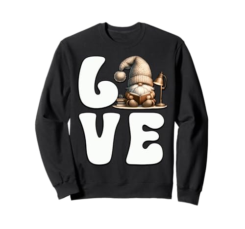 Book Lover GNOME Graphic for Women and Men Who Love Reading Sweatshirt von Funny Book Reading Themed Gifts For Gnome Lovers
