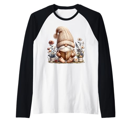 Book Reading GNOME Grandpa for Women Men and Garden Lover Raglan von Funny Book Reading Themed Gifts For Gnome Lovers