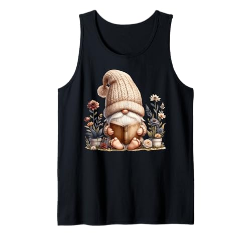 Book Reading GNOME Grandpa for Women Men and Garden Lover Tank Top von Funny Book Reading Themed Gifts For Gnome Lovers