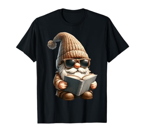 Funny Book Reader GNOME Dad for Women and Men Cool Bookworm T-Shirt von Funny Book Reading Themed Gifts For Gnome Lovers