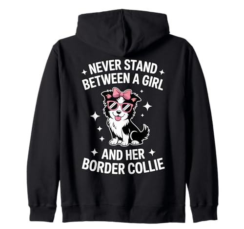 Border Collie Girl Lustiger Border Collie Kapuzenjacke Border Collie Girl Lustiger Border Collie Kapuzenjacke von Funny Border Collie Cool Border Collie Girl Design