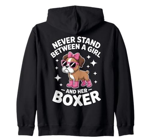 Boxer Hund Mädchen Lustiger Boxer Kapuzenjacke Boxer Hund Mädchen Lustiger Boxer Kapuzenjacke von Funny Boxer Cute Boxer Dog Designs