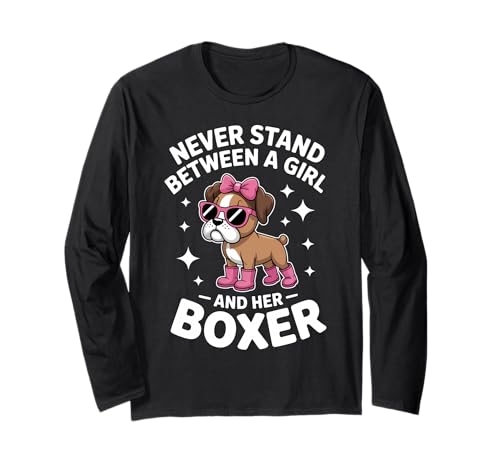 Boxer Hund Mädchen Lustiger Boxer Langarmshirt Boxer Hund Mädchen Lustiger Boxer Langarmshirt von Funny Boxer Cute Boxer Dog Designs