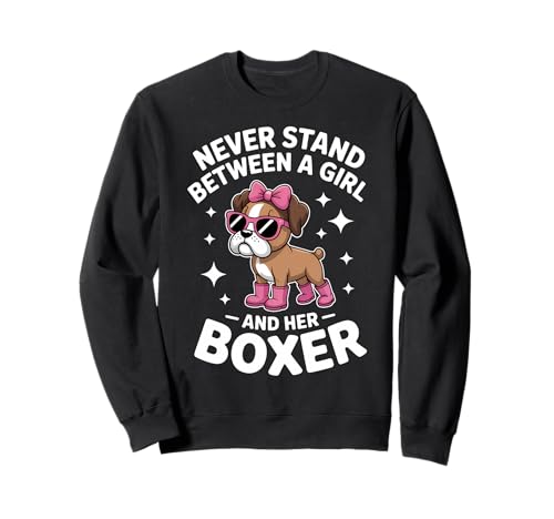 Boxer Hund Mädchen Lustiger Boxer Sweatshirt Boxer Hund Mädchen Lustiger Boxer Sweatshirt von Funny Boxer Cute Boxer Dog Designs