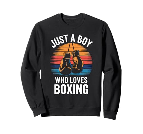 Just A Boy Who Loves Boxhandschuhe Punch Kids Boxen Sweatshirt Just A Boy Who Loves Boxhandschuhe Punch Kids Boxen Sweatshirt von Funny Boxing Apparel for Men Women