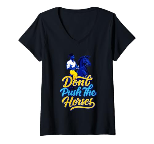 Damen Don't Push The Horses Boxing Ukrainische Kosaken Papakha T-Shirt mit V-Ausschnitt Damen Don't Push The Horses Boxing Ukrainische Kosaken Papakha T-Shirt mit V-Ausschnitt von Funny Boxing Quotes