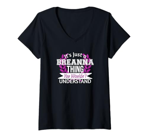 Damen Es ist nur eine Breanna-Sache, die du Nicht verstehen würdest Lustiger Name T-Shirt mit V-Ausschnitt Damen Es ist nur eine Breanna-Sache, die du Nicht verstehen würdest Lustiger Name T-Shirt mit V-Ausschnitt von Funny Breanna First Name Stuff For Girls