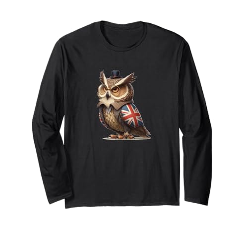 Cooles Britisches Eule-Kostüm für Jungen und Mädchen Langarmshirt Cooles Britisches Eule-Kostüm für Jungen und Mädchen Langarmshirt von Funny British Owl Outfit