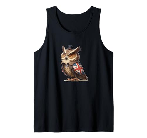 Cooles Britisches Eule-Kostüm für Jungen und Mädchen Tank Top Cooles Britisches Eule-Kostüm für Jungen und Mädchen Tank Top von Funny British Owl Outfit