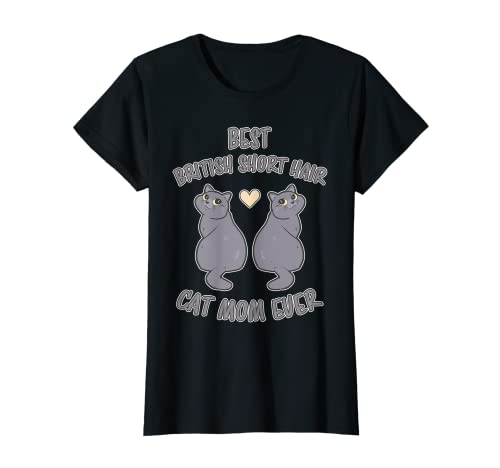 Damen Britisch Kurzhaar Mama Bkh Katze Herz Britisch Kurzhaar T-Shirt Damen Britisch Kurzhaar Mama Bkh Katze Herz Britisch Kurzhaar T-Shirt von Funny British Short Hair Cat Mom Cat Owner Design