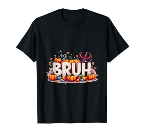 Lustiger Bruh Halloween Pyjama Familie Herren Meme T-Shirt von Funny Bruh Halloween