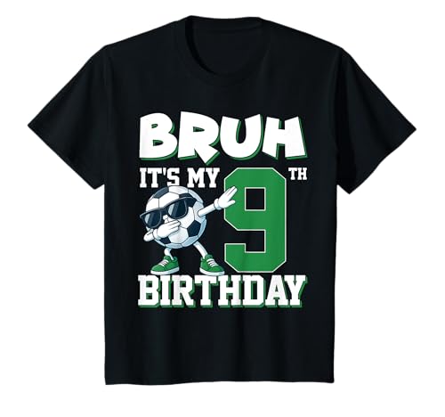 Kinder Bruh, es ist mein 9. Geburtstag, Fußballfußball, Junge, 9 Jahre T-Shirt Kinder Bruh, es ist mein 9. Geburtstag, Fußballfußball, Junge, 9 Jahre T-Shirt von Funny Bruh It's My Birthday Boy Soccer Player Tee