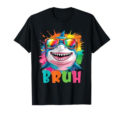 Lustiger Hai Bruh Meme Teenager Kinder Männer Frauen Grafik T-Shirt Lustiger Hai Bruh Meme Teenager Kinder Männer Frauen Grafik T-Shirt von Funny Bruh Shark Colourful With Sunglasses Meme