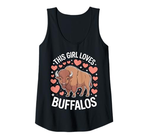Damen Dieses Mädchen liebt Büffel Tank Top Damen Dieses Mädchen liebt Büffel Tank Top von Funny Buffalo Cool Buffalos Design