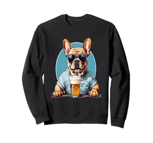 Coole französische Bulldogge Bier Grafik für Männer Frauen Sweatshirt Coole französische Bulldogge Bier Grafik für Männer Frauen Sweatshirt von Funny Bulldog Breeds for Men Women Graphic Print