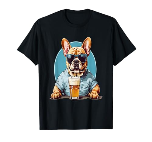 Coole französische Bulldogge Bier Grafik für Männer Frauen T-Shirt Coole französische Bulldogge Bier Grafik für Männer Frauen T-Shirt von Funny Bulldog Breeds for Men Women Graphic Print