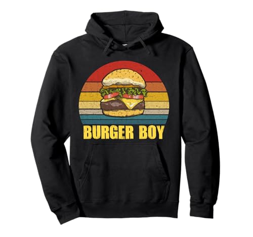Burger Boy Cheeseburger - Hamburger Lover Retro Vintage Pullover Hoodie Burger Boy Cheeseburger - Hamburger Lover Retro Vintage Pullover Hoodie von Funny Burger Costume Tees Burger Lover Gifts.