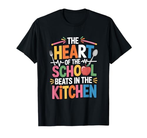 Das Personal von Heart of The School Kitchen kocht Mittagessen, Damen-T-Shirt T-Shirt Das Personal von Heart of The School Kitchen kocht Mittagessen, Damen-T-Shirt T-Shirt von Funny Cafeteria Staff School Kitchen Pride
