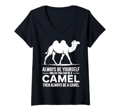 Damen Kamel Lustiges Kamel T-Shirt mit V-Ausschnitt Damen Kamel Lustiges Kamel T-Shirt mit V-Ausschnitt von Funny Camel Cool Camels Design