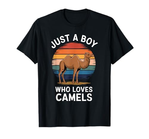 Just A Boy Who Loves Camels Tier Fan Jungen Kinder Kamel T-Shirt Just A Boy Who Loves Camels Tier Fan Jungen Kinder Kamel T-Shirt von Funny Camel Lover Clothing