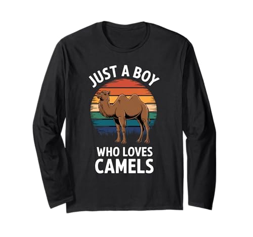 Just A Boy Who Loves Kamele Desert Wildlife Fan Kinder Kamel Langarmshirt Just A Boy Who Loves Kamele Desert Wildlife Fan Kinder Kamel Langarmshirt von Funny Camel Lover Clothing