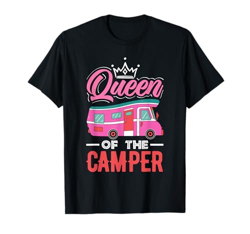 Queen Of The Camper Lustiges Camping-Outdoor-Wohnmobil für Damen und Mädchen T-Shirt Queen Of The Camper Lustiges Camping-Outdoor-Wohnmobil für Damen und Mädchen T-Shirt von Funny Camping Shirts For Kids Women Men Camper Tee