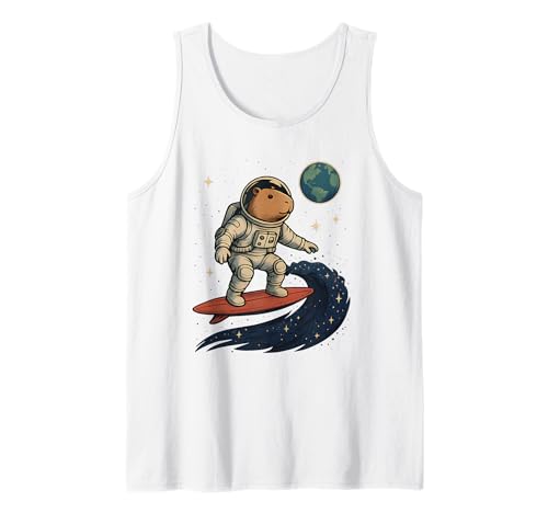 Capybara Astronaut Surfen im Weltraum Capy Männer Frauen Kinder Tank Top Capybara Astronaut Surfen im Weltraum Capy Männer Frauen Kinder Tank Top von Funny Capybara Animal Astronaut Apparel