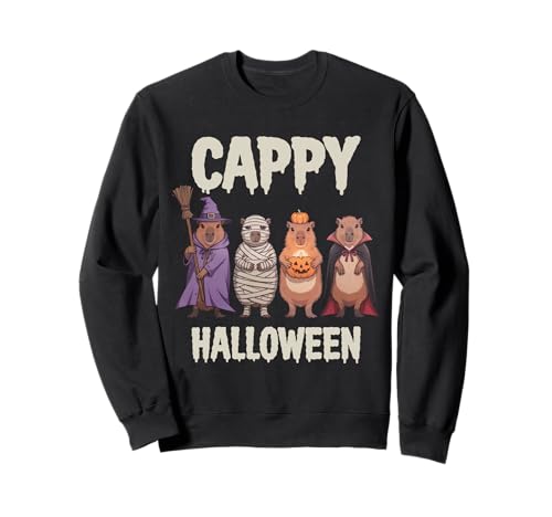 Niedliche Capybara Geist Halloween Capybara Hexe Kinder Jungen Mädchen Sweatshirt Niedliche Capybara Geist Halloween Capybara Hexe Kinder Jungen Mädchen Sweatshirt von Funny Capybara Ghost Halloween