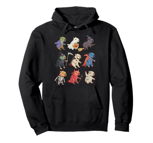 Capybara Gruselige Hexe Boo Zombie Capybara Halloween Jungen Kind Pullover Hoodie Capybara Gruselige Hexe Boo Zombie Capybara Halloween Jungen Kind Pullover Hoodie von Funny Capybara Halloween Costume For Boys Girl Kid