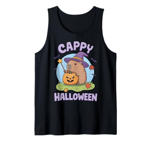 Cappy Halloween Cute Capybara Wizard Halloween Herren Damen Kinder Tank Top Cappy Halloween Cute Capybara Wizard Halloween Herren Damen Kinder Tank Top von Funny Capybara Halloween Men Women Kids