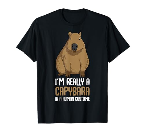 Capybara Kostüm Mädchen Jungen Damen T-Shirt Capybara Kostüm Mädchen Jungen Damen T-Shirt von Funny Capybara Lover Apparel & Gift Ideas