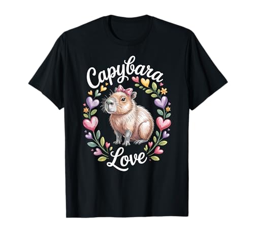 Capybara Love Girls T-Shirt Capybara Love Girls T-Shirt von Funny Capybara Lover Kids Birthday Zoo
