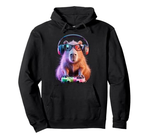 Cute Capybara Videospiele Capybara Gamer Gaming Jungen Kinder Pullover Hoodie von Funny Capybara Playing Video Games For Men Boys