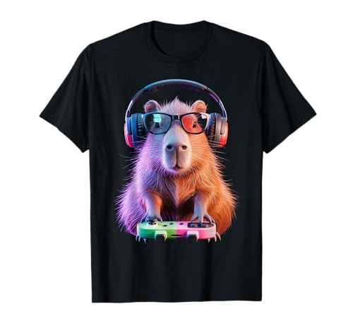 Cute Capybara Videospiele Capybara Gamer Gaming Jungen Kinder T-Shirt Cute Capybara Videospiele Capybara Gamer Gaming Jungen Kinder T-Shirt von Funny Capybara Playing Video Games For Men Boys