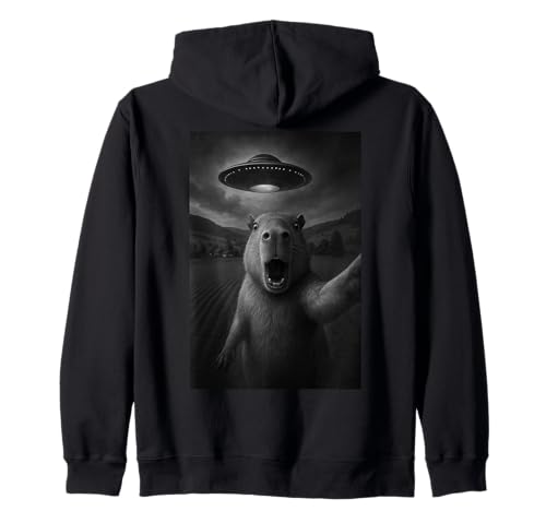 Lustiges Capybara-Selfie mit Alien-UFO für Jungen, Männer, Frauen, Kinder Kapuzenjacke Lustiges Capybara-Selfie mit Alien-UFO für Jungen, Männer, Frauen, Kinder Kapuzenjacke von Funny Capybara Selfie Graphic Tees Apparel