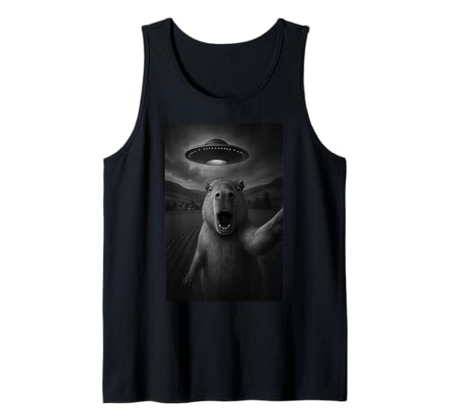 Lustiges Capybara-Selfie mit Alien-UFO für Jungen, Männer, Frauen, Kinder Tank Top Lustiges Capybara-Selfie mit Alien-UFO für Jungen, Männer, Frauen, Kinder Tank Top von Funny Capybara Selfie Graphic Tees Apparel