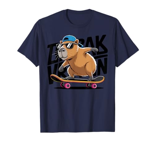 Skateboard Capybara Skater Jungen Herren Spaß Capy Liebhaber Kinder T-Shirt von Funny Capybara Skateboard Toddler Idea Capybara