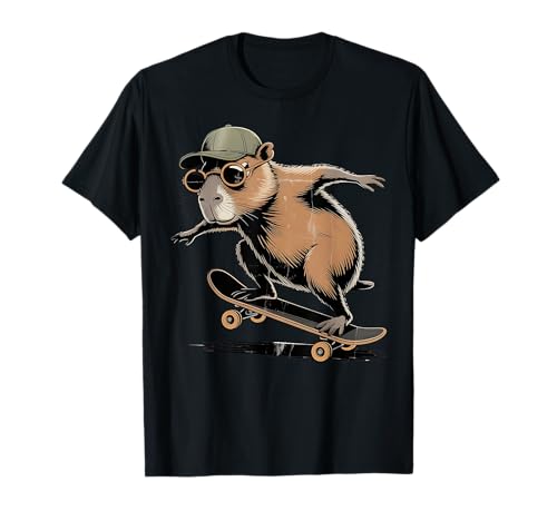 Vintage Skateboard Capybara Skater Jungen Herren Fun Capy Lover T-Shirt Vintage Skateboard Capybara Skater Jungen Herren Fun Capy Lover T-Shirt von Funny Capybara Skateboard Toddler Idea Capybara