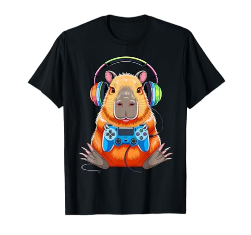 Capybara Lustige Videospiele Capybara Gamer Jungen Männer T-Shirt Capybara Lustige Videospiele Capybara Gamer Jungen Männer T-Shirt von Funny Capybara Video Games