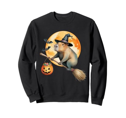 Capybara Hexenhut Kürbis Halloween Kostüm Herren Damen Kinder Sweatshirt Capybara Hexenhut Kürbis Halloween Kostüm Herren Damen Kinder Sweatshirt von Funny Capybara Witch Hat Halloween Costume Men Kid