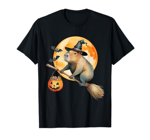 Capybara Hexenhut Kürbis Halloween Kostüm Herren Damen Kinder T-Shirt Capybara Hexenhut Kürbis Halloween Kostüm Herren Damen Kinder T-Shirt von Funny Capybara Witch Hat Halloween Costume Men Kid