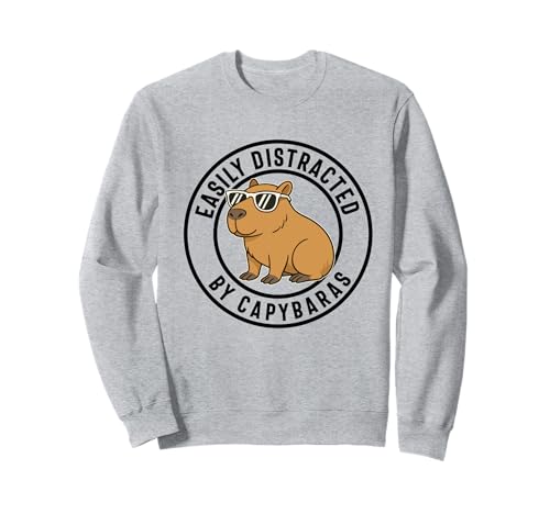 Leicht abgelenkt von Capybara Frauen Mädchen Tochter Capybara Sweatshirt von Funny Capybara lover meme