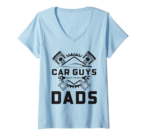 Damen Auto Mechaniker Dad Best Auto Repair Guy Father T-Shirt mit V-Ausschnitt von Funny Car Mechanic Gifts Shirt