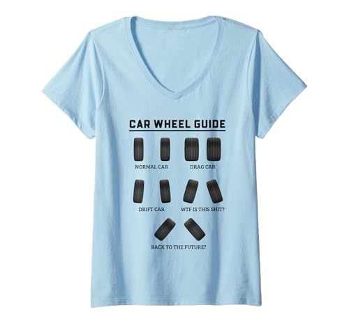 Damen Lustiger Auto-Mechaniker, Auto-Enthusiasten, Witz T-Shirt mit V-Ausschnitt von Funny Car Mechanic Gifts Shirt