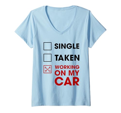 Damen Lustige Automechaniker Auto Enthusiast Männer Frauen T-Shirt mit V-Ausschnitt Damen Lustige Automechaniker Auto Enthusiast Männer Frauen T-Shirt mit V-Ausschnitt von Funny Car Mechanics Gifts & Accessories