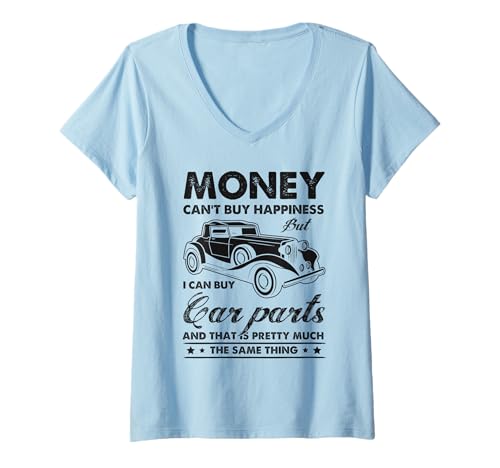 Damen Lustiger Automechaniker Geld kann Autoteile Auto Guy kaufen T-Shirt mit V-Ausschnitt Damen Lustiger Automechaniker Geld kann Autoteile Auto Guy kaufen T-Shirt mit V-Ausschnitt von Funny Car Mechanics Gifts & Accessories