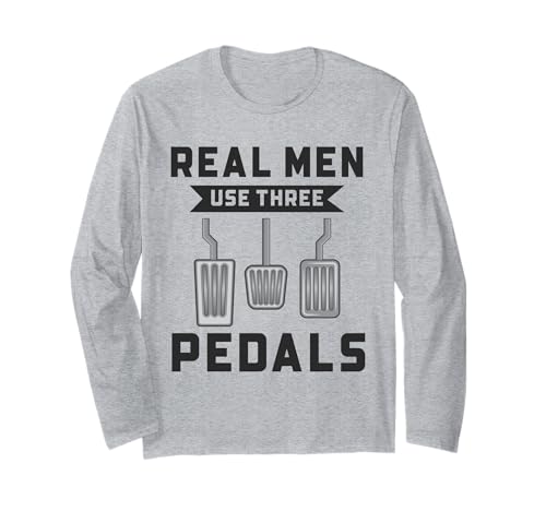 Echte Männer benutzen drei Pedale Lustiger Automechaniker Manueller Fahrer Langarmshirt Echte Männer benutzen drei Pedale Lustiger Automechaniker Manueller Fahrer Langarmshirt von Funny Car Mechanics Gifts & Accessories